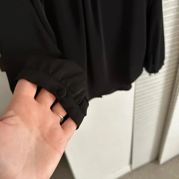 Torrid NWT deep black blouse- beautiful quality! - Picture 4 of 8